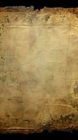 Distressed paper texture with rustic, darkened edges Vertical Mobile Wallpaper AI Generated photo