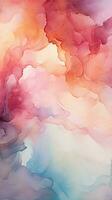 High-resolution abstract background with watercolor wash and marble pattern texture Vertical Mobile Wallpaper AI Generated photo
