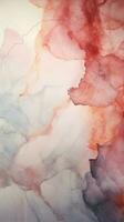 Interiors-inspired marble stone wall with a natural abstract watercolor wash background Vertical Mobile Wallpaper AI Generated photo