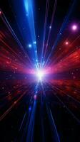 Mesmerizing blue and red shining rays set the disco mood Vertical Mobile Wallpaper AI Generated photo