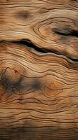 natural ladrar madera textura, Perfecto como un antecedentes elemento vertical móvil fondo de pantalla ai generado foto