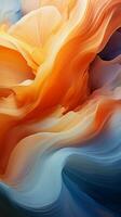 Abstract blue brushstrokes flow, composing a dynamic and vibrant artistic background Vertical Mobile Wallpaper AI Generated photo