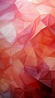 Abstract triangles harmonize shades of pink, white, and gleaming gold, visual enchantment Vertical Mobile Wallpaper AI Generated photo