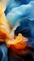 Canvas alive with fluid blue strokes, an artistic tapestry of dynamic backgrounds Vertical Mobile Wallpaper AI Generated photo