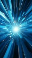 Captivating blue blur with centric movement abstract explosion feel Vertical Mobile Wallpaper AI Generated photo