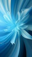 Centric blur in soft blue hues, an abstract explosion of dynamic motion Vertical Mobile Wallpaper AI Generated photo