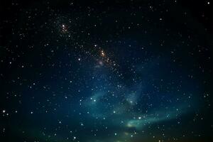 estrellado espectáculo un bajo ángulo Disparo desvela el fascinante noche cielo ai generado foto