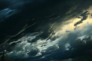 Weathers metamorphosis stormy skies and foreboding dark clouds transformed AI Generated photo