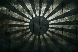 japanese flag on grunge background photo