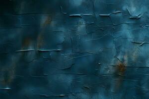 Plaster wall texture in denim blue with delicate, subtle traces AI Generated photo