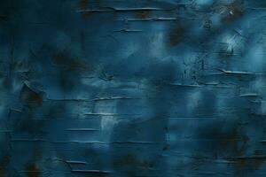 Plaster wall texture in denim blue with delicate, subtle traces AI Generated photo