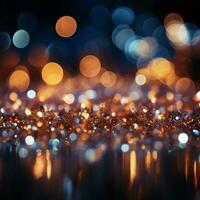 Bokeh magic abstract backdrop adorned with shimmering lights, an enchanting visual symphony For Social Media Post Size AI Generated photo