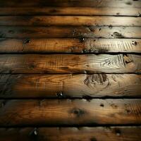 Detailed close up texture of wooden barrel providing rustic aesthetic For Social Media Post Size AI Generated photo