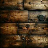 Detailed shot of wooden barrels texture, an authentic and rustic backdrop For Social Media Post Size AI Generated photo