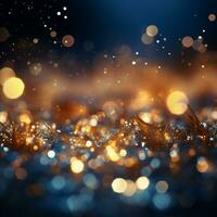 Ethereal backdrop of bokeh with glimmering lights, a dreamlike display of luminescence For Social Media Post Size AI Generated photo