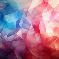 Geometric allure abstract triangles melding hues of pink, white, and glistening gold For Social Media Post Size AI Generated photo