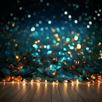 Glistening lights form bokeh abstraction, a tapestry of luminosity and artistic allure For Social Media Post Size AI Generated photo