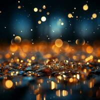 Glittering lights create ethereal bokeh abstract, a dance of illumination and intrigue For Social Media Post Size AI Generated photo