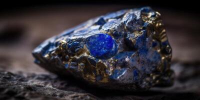 Closeup photo of lapis lazuli mineral stone, macro.