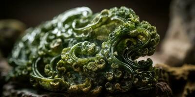 de cerca foto de jade, macro. generativo ai