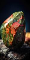 Photo of the mineral stone unakite close-up, macro.