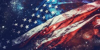 julio 4to es independencia día de el unido estados de America. bandera. generativo ai foto
