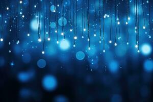 bubbles floating in a deep blue sea photo
