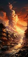natural disaster cataclysm and natural phenomena. Generative AI photo