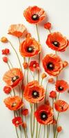 Poppy day. Memory of all the soldiers who died in wars involving Great Britain. Generative AI photo