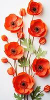 Poppy day. Memory of all the soldiers who died in wars involving Great Britain. Generative AI photo