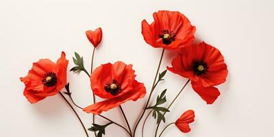 Poppy day. Memory of all the soldiers who died in wars involving Great Britain. Generative AI photo