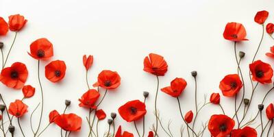 Poppy day. Memory of all the soldiers who died in wars involving Great Britain. Generative AI photo