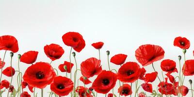 Poppy day. Memory of all the soldiers who died in wars involving Great Britain. Generative AI photo