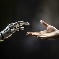 Robot hand. Modern technologies. Generative AI photo