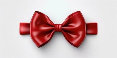 Red bow on a white background, Generative AI photo