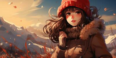 Kawaii Anime • For You, Winter Flower Anime, HD wallpaper