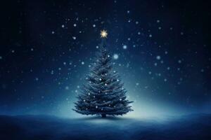 Twinkling Stars on Earth, The Snowy Christmas Tree photo