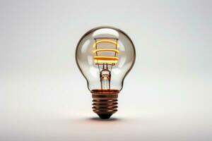 a glowing yellow light bulb photo