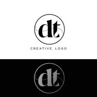 DT initial letter logo vector