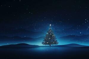 Snowfall and Starlight, The Lit Christmas Tree photo