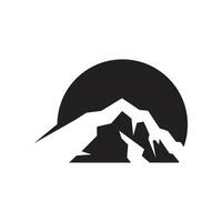montaña logo sencillo ilustración silueta modelo vector diseño