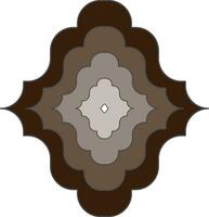 Flower motif, Abstract motif. Symbol of floral design. motif design simple graphic shape isolated on Vector. Motifs decor vector