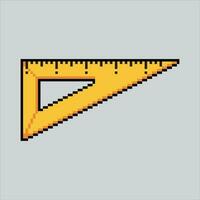 Pixel art illustration Ruler. Pixelated Ruler. Ruler icon pixelated for the pixel art game and icon for website and video game. old school retro. vector