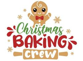 Christmas baking crew vector illustration with cute boy ginger men. Kids Christmas design isolated good for Xmas greetings cards, poster, print, sticker, invitations, baby t-shirt, mug, gifts.