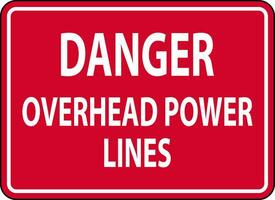 Danger Sign Overhead Power Lines vector