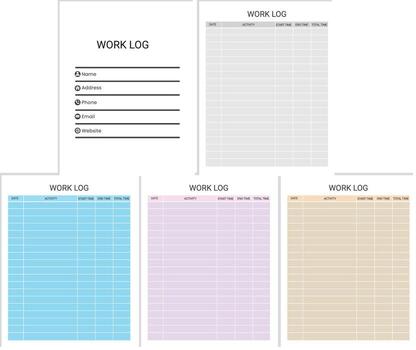 Work Log Tracker vector