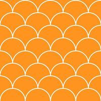 Orange and white Curved pattern line pattern. vector