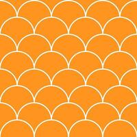 Orange and white Curved pattern line pattern. vector