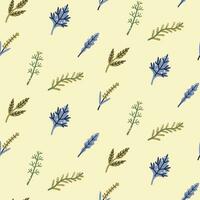 Simple Spice and Herb Pattern vector