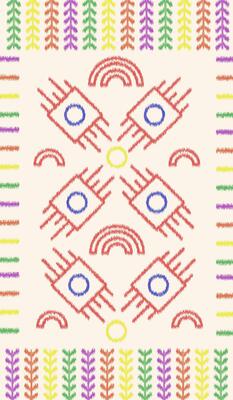 Ikat colorful embroidery on pastel background. geometric modern oriental pattern Scandinavian. Aztec style abstract vector illustration. design for texture,fabric,clothing,wrapping,decoration,scarf.